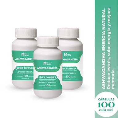 ASHWAGANDHA ENERGIA NATURAL 100 CAPSULAS DERMO SUMAK 3 UND - 2