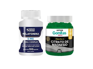 MELATONINA COMPLEX 5MG - 100 CAP - DERMO SUMAK|GOMITAS DE MAGNESIO SOTTCOR