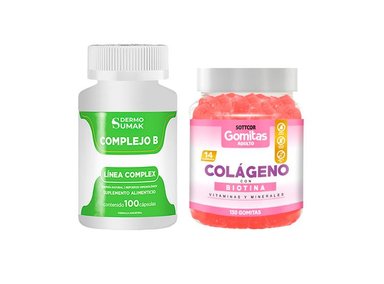 COMPLEJO B COMPLEX 100 CAP - DERMO SUMAK|GOMITAS DE COLÁGENO Y BIOTINA