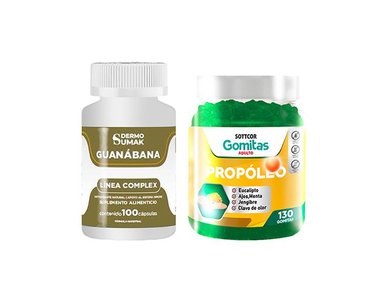 GUANABANA COMPLEX ANTIOXIDANTE NATURAL 100 CAP - DERMO SUMAK|GOMITAS DE PROPOLIO