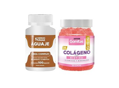 AGUAJE COMPLEX 100 CAP - DERMO SUMAK|GOMITAS DE COLÁGENO Y BIOTINA
