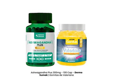 ASHWAGANDHA PLUS 300MG - 100 CAP - DERMO SUMAK|GOMITAS DE VALERIANA - 2
