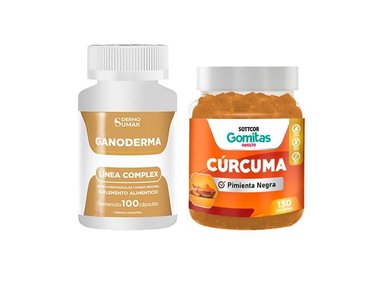 GANODERMA COMPLEX 100 CAP - DERMO SUMAK|GOMITAS DE CÚRCUMA