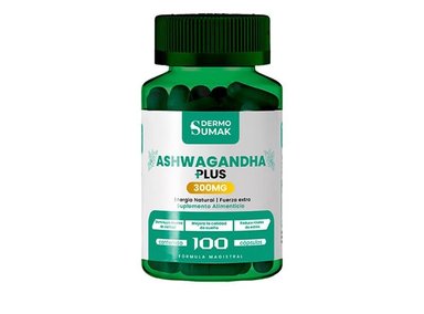 ASHWAGANDHA PLUS 300MG - 100 CAP - DERMO SUMAK|GOMITAS DE DHA + ÁCIDO FÓLICO + B6, B12 - 4