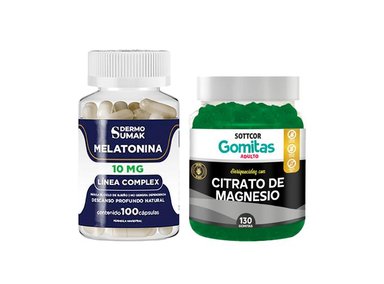 MELATONINA 10MG - 100 CAP - DERMO SUMAK|GOMITAS DE MAGNESIO SOTTCOR