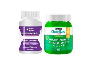 RESVERATROL COMPLEX - 100 CAP - DERMO SUMAK|GOMITAS MULTIVITAMINAS ADULTO