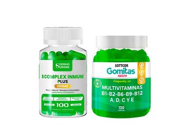 B COMPLEX INMNUNE 300MG - 100 CAP - DERMO SUMAK|GOMITAS MULTIVITAMINAS ADULTO