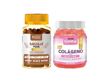 AGUAJE PLUS 500MG - 100 CAP - DERMO SUMAK|GOMITAS DE COLÁGENO Y BIOTINA