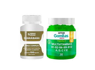 GUANABANA COMPLEX ANTIOXIDANTE NATURAL 100 CAP - DERMO SUMAK|GOMITAS MULTIVITAMINAS ADULTO