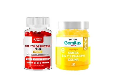 CITRATO DE POTASIO 1000MG -100 CAP - DERMO SUMAK |GOMITAS DE OMEGA 3