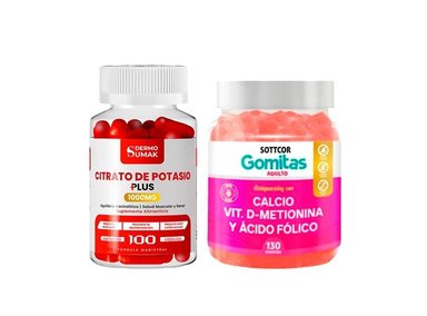 CITRATO DE POTASIO 1000MG -100 CAP - DERMO SUMAK |GOMITAS DE CALCIO