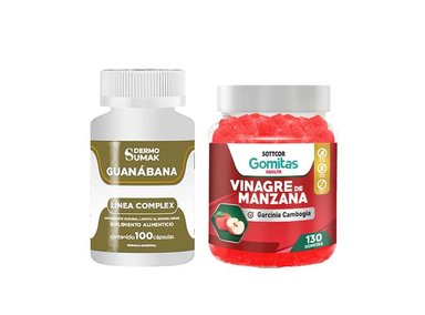GUANABANA COMPLEX ANTIOXIDANTE NATURAL 100 CAP - DERMO SUMAK|GOMITAS DE VINAGRE DE MANZANA
