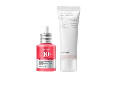 NIACINAMIDE 10% TXA 4% SERUM 30ML ANUA + OIL CONTROL SUNSCREEN SPF50+ - 1