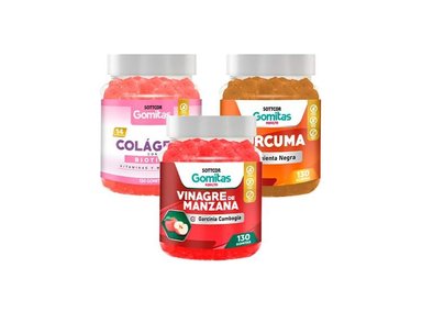 PACK GOMITAS COLÁGENO + VINAGRE DE MANZANA + CÚRCUMA SOTTCOR ADULTOS