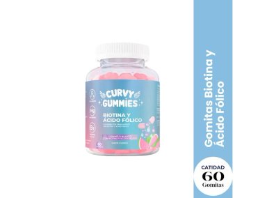 BIOTINA Y ÁCID FÓLICO 60 GMTS CURVY GUMMIES