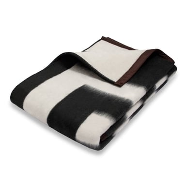 FRAZADA MIRAMAR COLOR BLANCO CON NEGRO DE 2 PLAZAS - 2