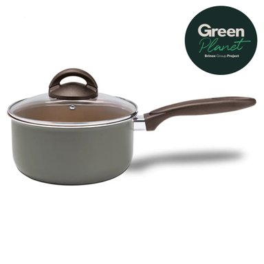 OLLA CON TAPA 18CM 2.05L BRINOX NATURALL VERDE GREENPLANET