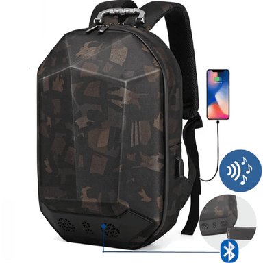 MOCHILA OZUKO 9205 MILITAR REPRODUCTOR SONIDO BLUETOOTH USB PORTALAPTOP 15.6