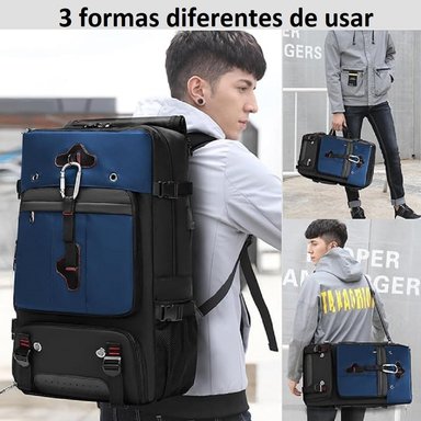 MOCHILA TREKKING MINGLU 2070 EXPANDIBLE CONVERTIBLE USB ZAPATERA PORTALAPTOP 17 VIAJES - 2