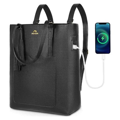 BOLSO MATEIN 1404 NEGRO MOCHILA 2 EN1 CONVERTIBLE USB ESTILO URBANO