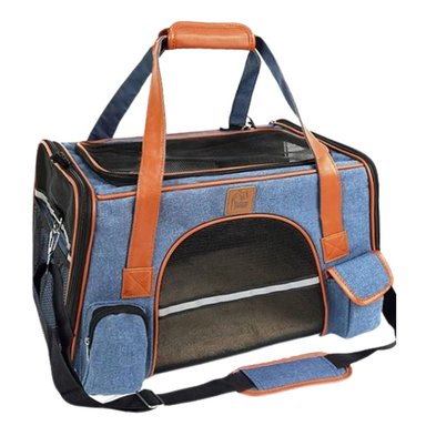 MALETÍN DE VIAJE PARA MASCOTAS AZUL