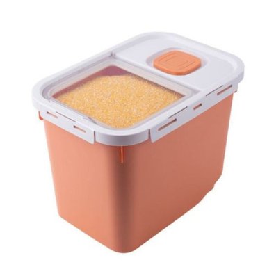 CONTENEDOR DE COMIDA HERMETICO PARA MASCOTAS NARANJA