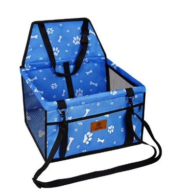 ASIENTO PORTATIL DE VIAJE PARA MASCOTAS AZUL