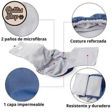 PAÑAL REUTILIZABLE ECOLÓGICO PARA MACHO S - 2