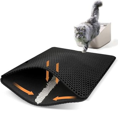 ALFOMBRA MÁGICA ATRAPA ARENA PARA MASCOTAS GRIS