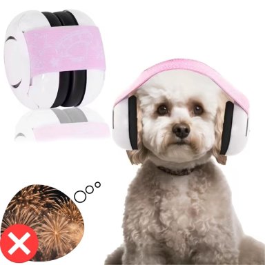 OREJERAS BEBÉ AJUSTABLE ANTI RUIDO Y PIROTECNIA PARA MASCOTAS ROSA