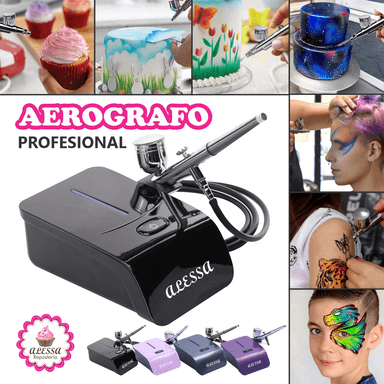 AEROGRAFO PROFESIONAL MULTIUSO NEGRO ALTA POTENCIA