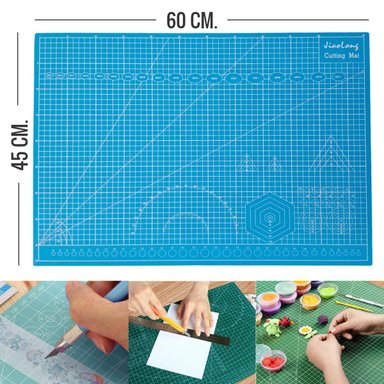 CUTTING MAT A2 PLANCHA DE CORTE 60X45 CM AUTOCURATIVA CELESTE