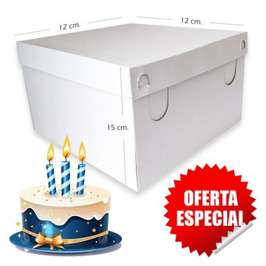 100 CAJAS DE TORTA PASTEL DE 12 CM. PARA REPOSTERIA