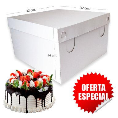 100 CAJAS DE TORTA PASTEL DE 32 CM. PARA REPOSTERIA