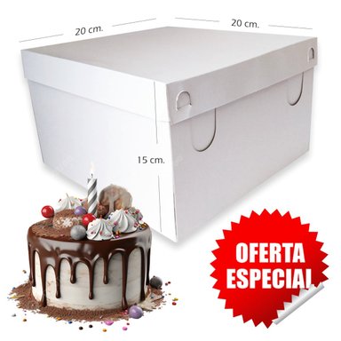 50 CAJAS DE TORTA PASTEL DE 20 CM. PARA REPOSTERIA