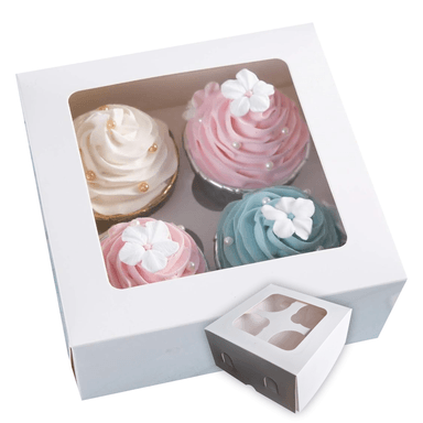 100 CAJAS PARA 4 CUPCAKES EN REPOSTERIA