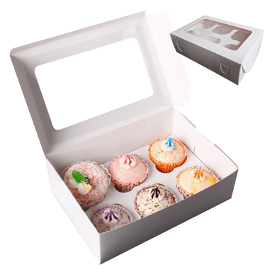 100 CAJAS PARA 6 CUPCAKES EN REPOSTERIA
