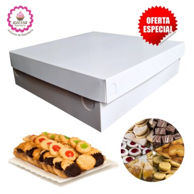 50 CAJAS DE BOCADITOS CON TAPA PARA REPOSTERIA DE 26 CM.
