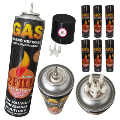 6 GASES BUTANO ULTRA REFINADO PURIFICADO RECARGA PARA TODO TIPO