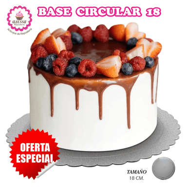 100 BASES DORADAS, PLATEADAS O BLANCAS DE TORTA PASTEL DE 18 CM. PARA REPOSTERIA