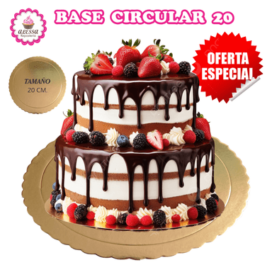 100 BASES DORADAS, PLATEADAS O BLANCAS DE TORTA PASTEL DE 20 CM. PARA REPOSTERIA