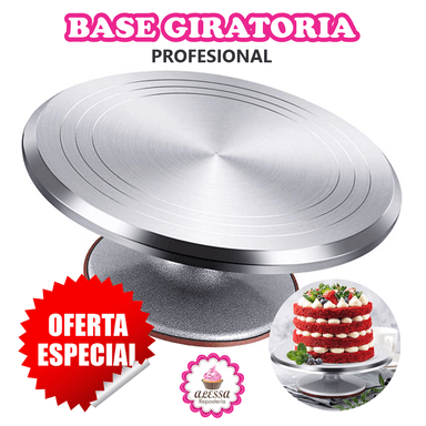 BASE GIRATORIA PARA REPOSTERIA DE ALUMINIO PROFESIONAL