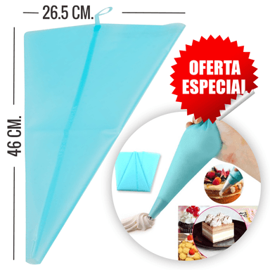 MANGA DE SILICONA PARA REPOSTERIA PACK X 3 UNIDADES TAMAÑO L EXTRA GRANDE