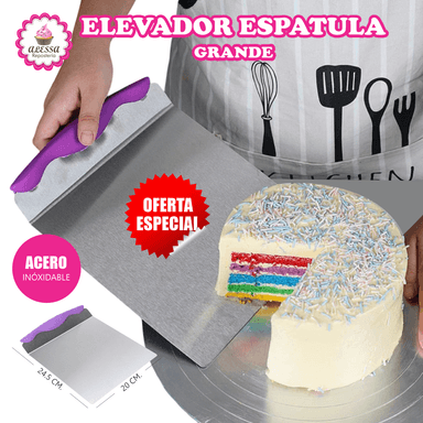 ESPATULA ELEVADOR TRANSPORTADOR DE TORTA DE ACERO INOXIDABLE