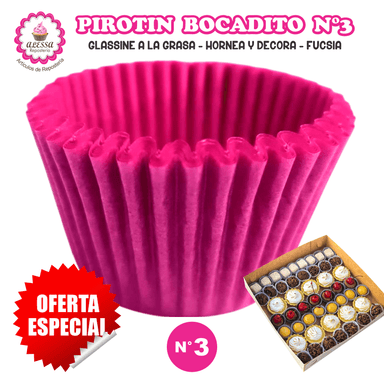 PIROTIN PARA BOCADITO A LA GRASA HORNEABLE N°3 - 1000 UNIDADES