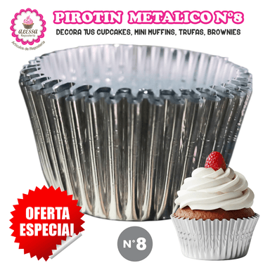 PIROTIN METALICO PARA REPOSTERIA N°8 - 1000 UNIDADES