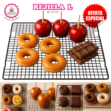 REJILLA ANTIADHERENTE PARA ENFRIAR POSTRES PARA REPOSTERIA 40 X 25 CM.