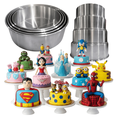 SET DE 4 MOLDES REDONDO L N°24,26,28,30 PARA REPOSTERIA