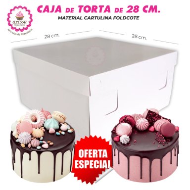 100 CAJAS DE TORTA DE 28 CM. PARA REPOSTERÍA