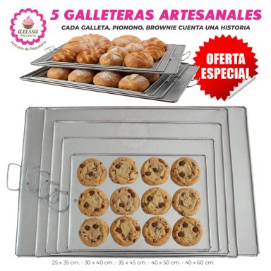 SET DE 5 GALLETERAS ARTESANALES PARA HORNEAR PARA REPOSTERIA